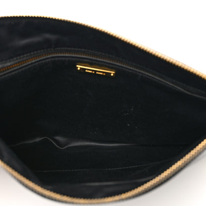Miu Miu Soft Calf Studded Zip Pouch Black 5 of 8