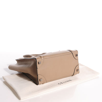 Celine Drummed Calfskin Micro Luggage Dune 4 of 8