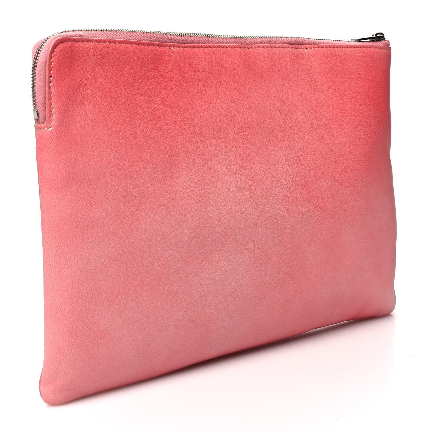 Celine Cloudy Lambskin Solo Zip Pouch Pink 3 of 11