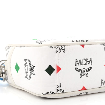 MCM Skyoptic Visetos Spectrum Diamond Camera Bag White 9 of 10