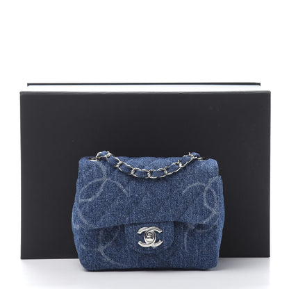 Chanel Denim CC Quilted Mini Square Flap Blue 11 of 11