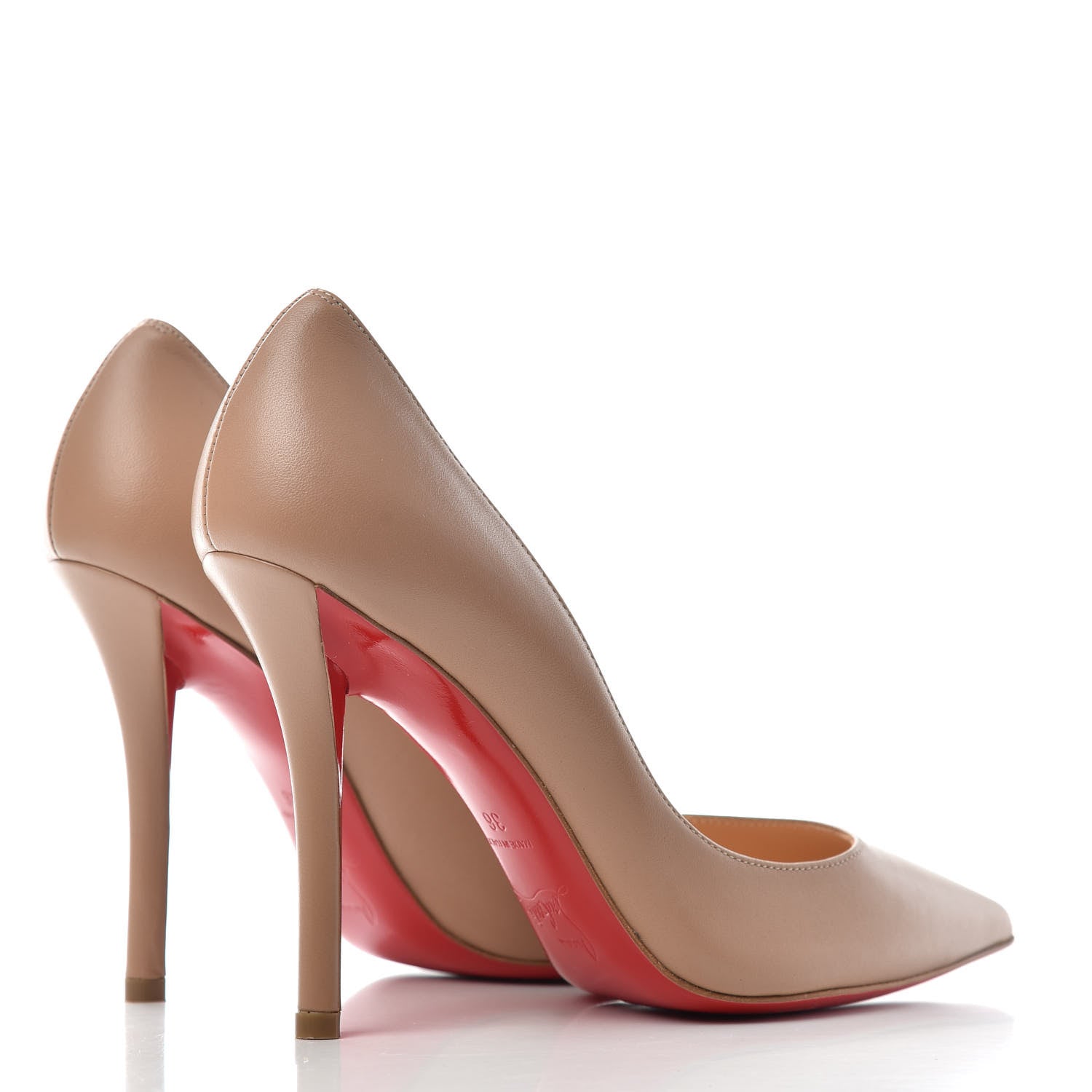 Christian Louboutin Nappa Apostrophy 100 Pumps 36 Nude 4 of 10