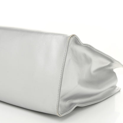 Telfar Metallic Vegan Leather Medium Shopping Bag Silver 9 of 12