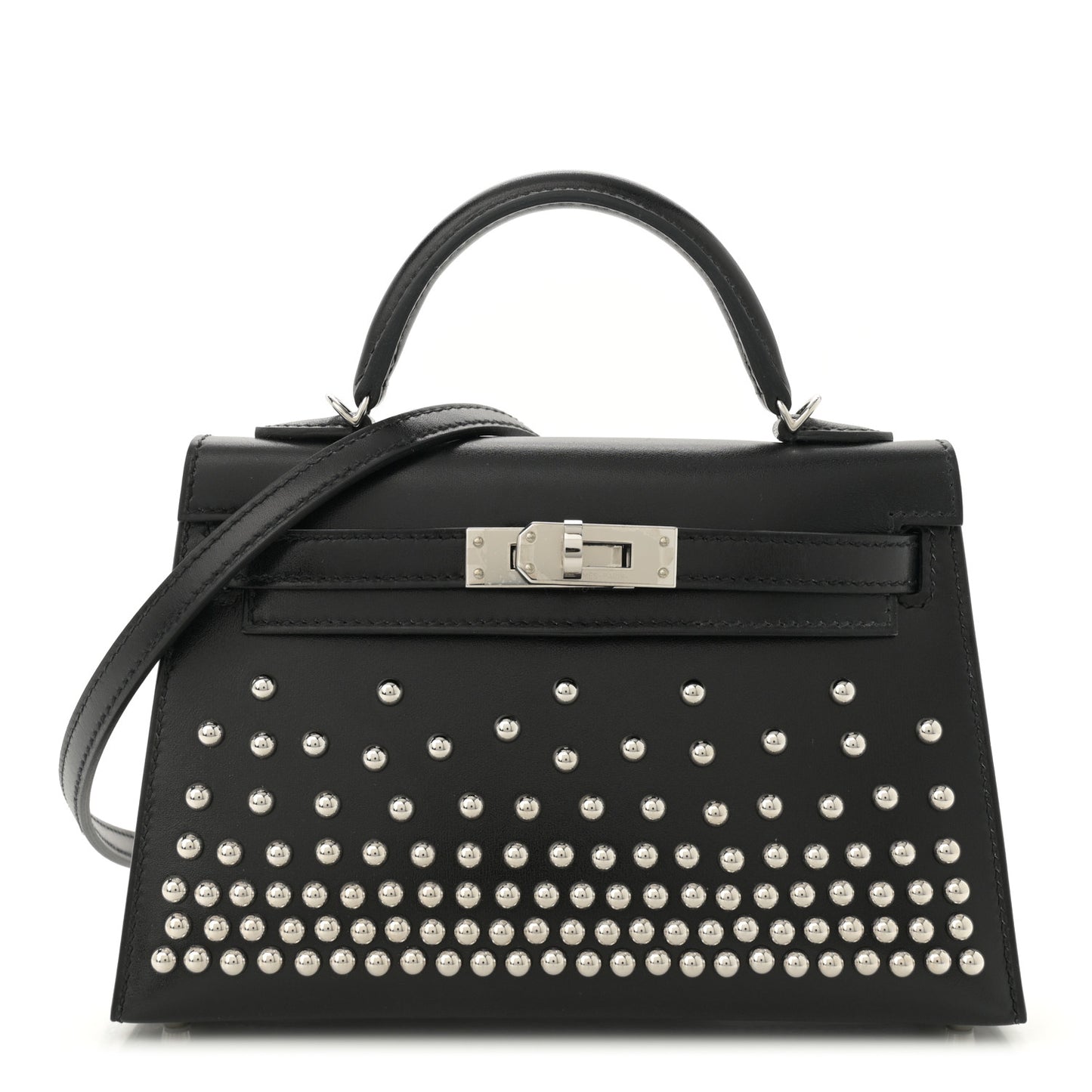 Box Studded Clouté Mini Kelly Sellier 20 Black