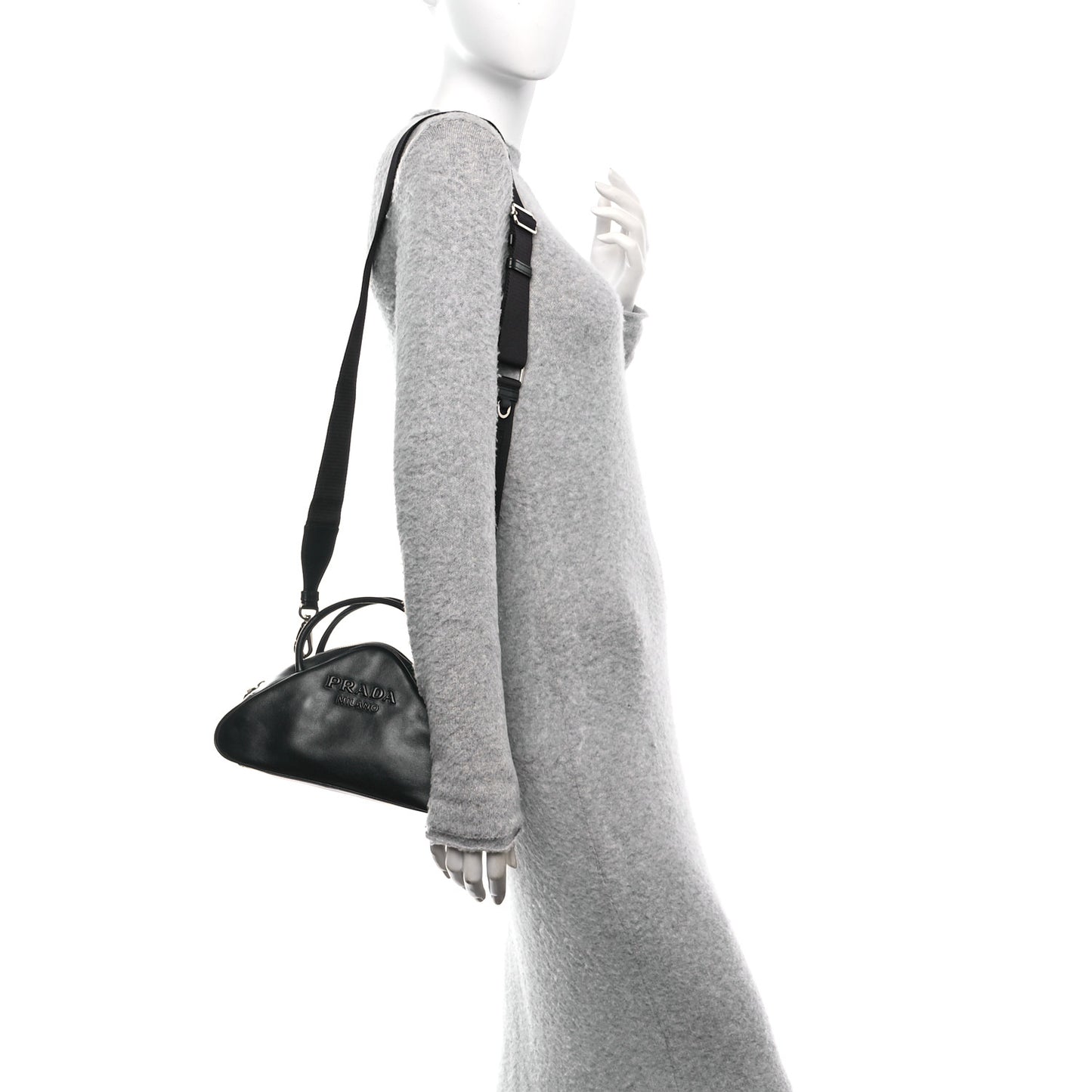 Grace Lux Triangle Top Handle Shoulder Bag Black