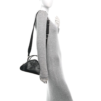 Prada Grace Lux Triangle Top Handle Shoulder Bag Black 3 of 9