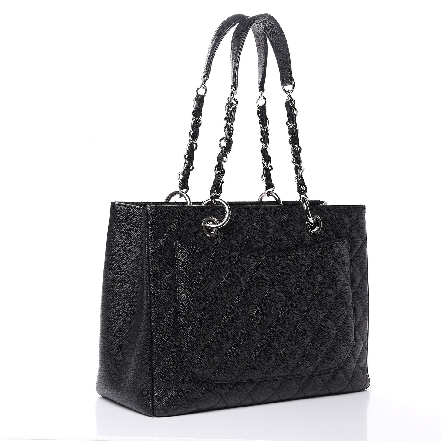 Caviar Quilted Grand Shopping Tote GST Black