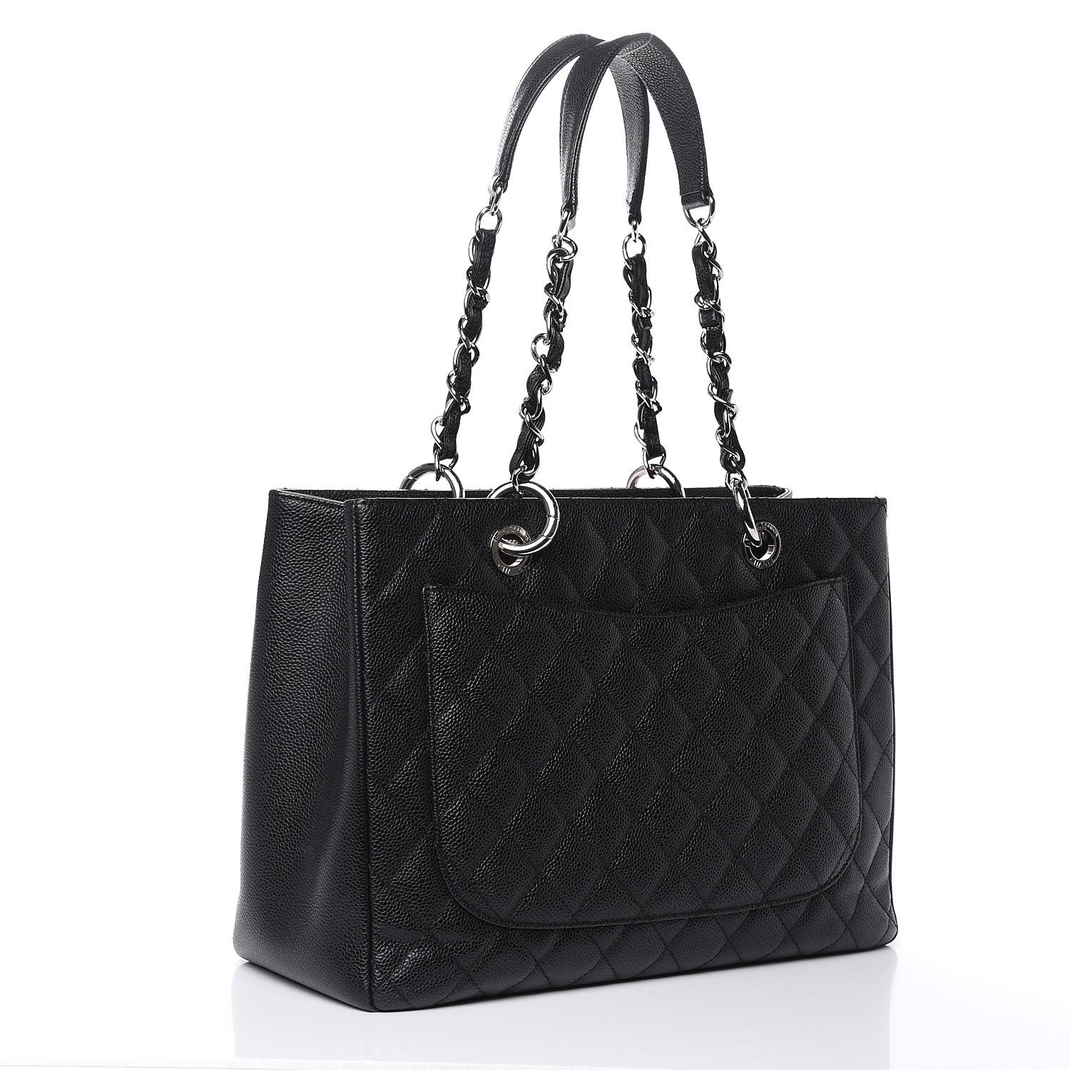 Chanel Caviar Quilted Grand Shopping Tote GST Black 3 of 11