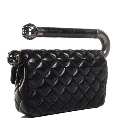 Chanel Lambskin Quilted Mini Around the World Flap Black 3 of 10