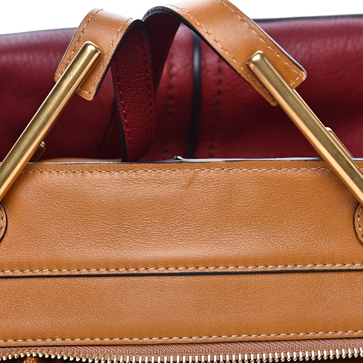Chloe Grained Lambskin Keri Tote Dark Red 12 of 12