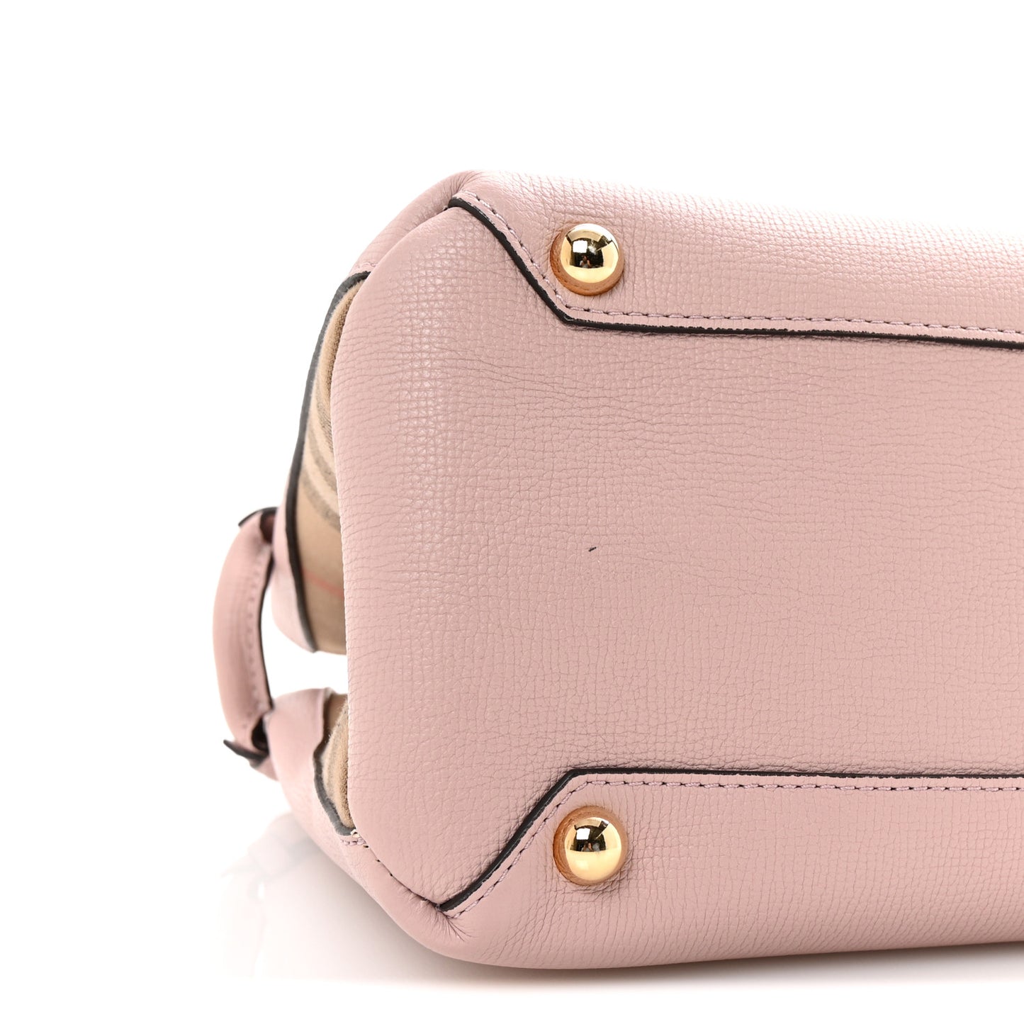 Derby Calfskin House Check Medium Banner Tote Pale Orchid