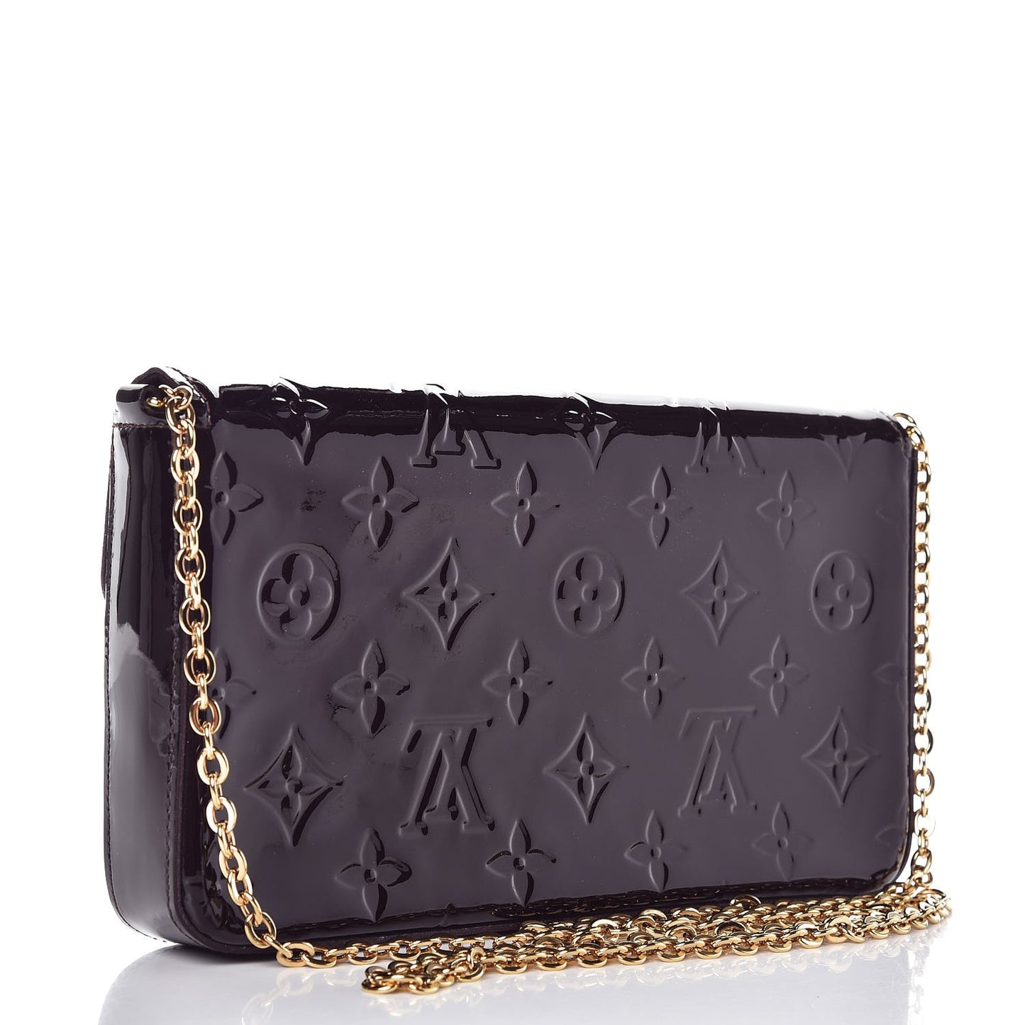 Vernis Pochette Felicie Chain Wallet Amarante