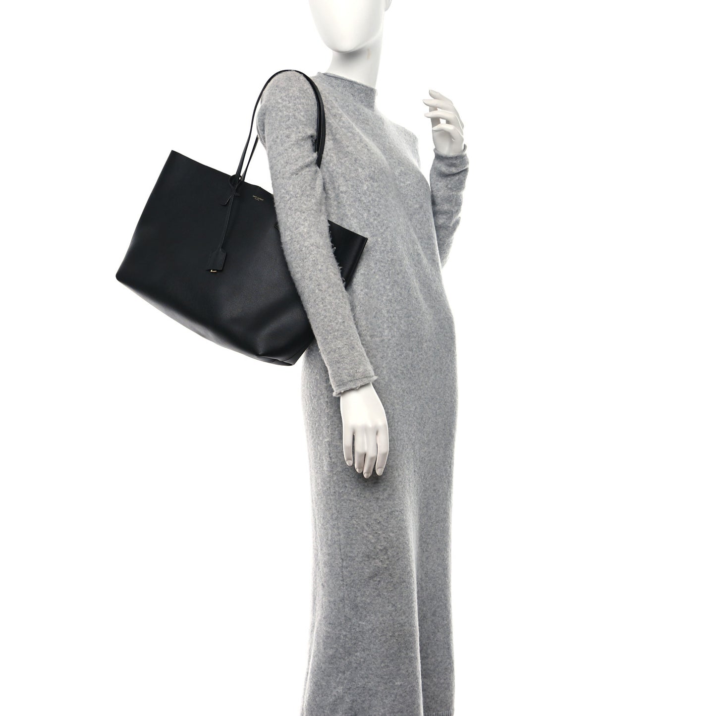 Calfskin Large Shopping Tote Black