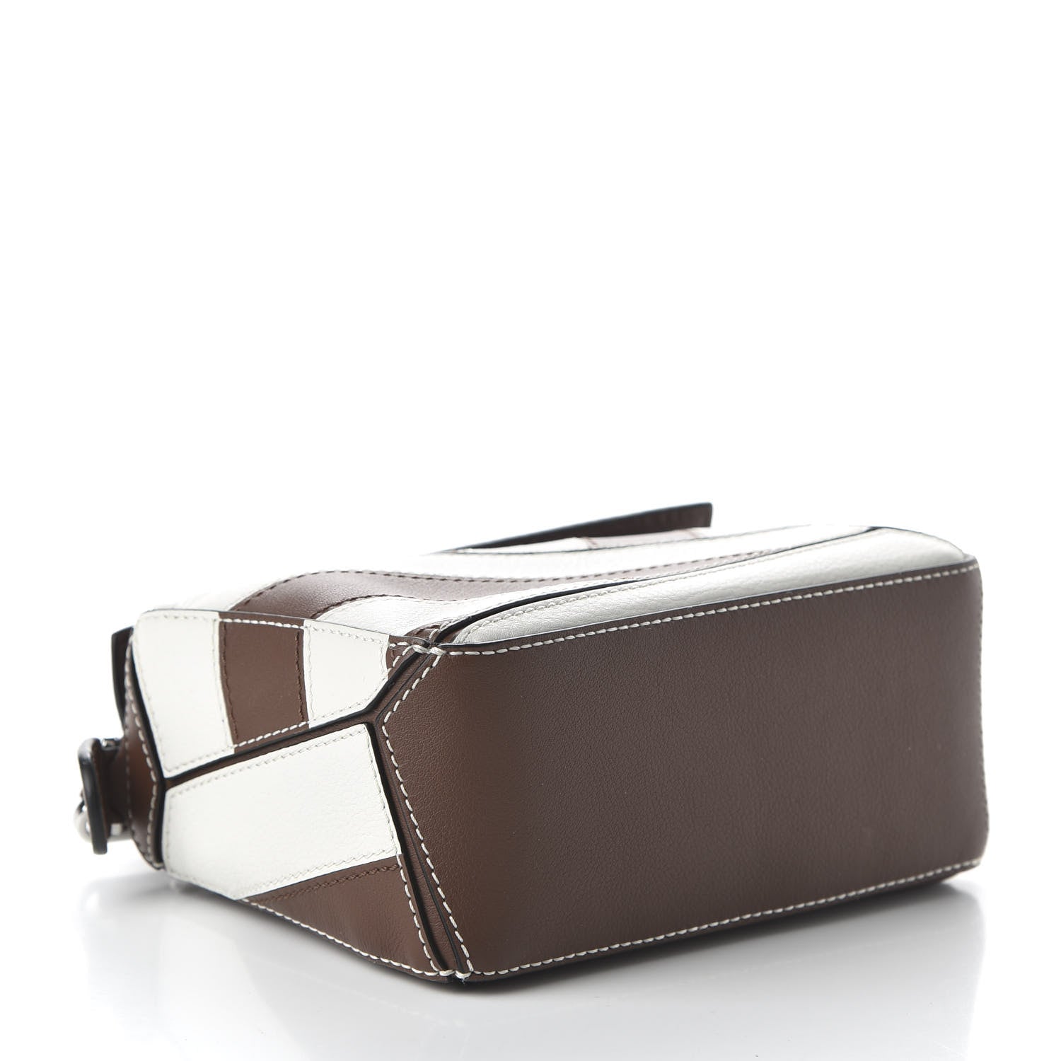 Loewe Calfskin Rugby Mini Puzzle Bag Brunette Soft White 4 of 9