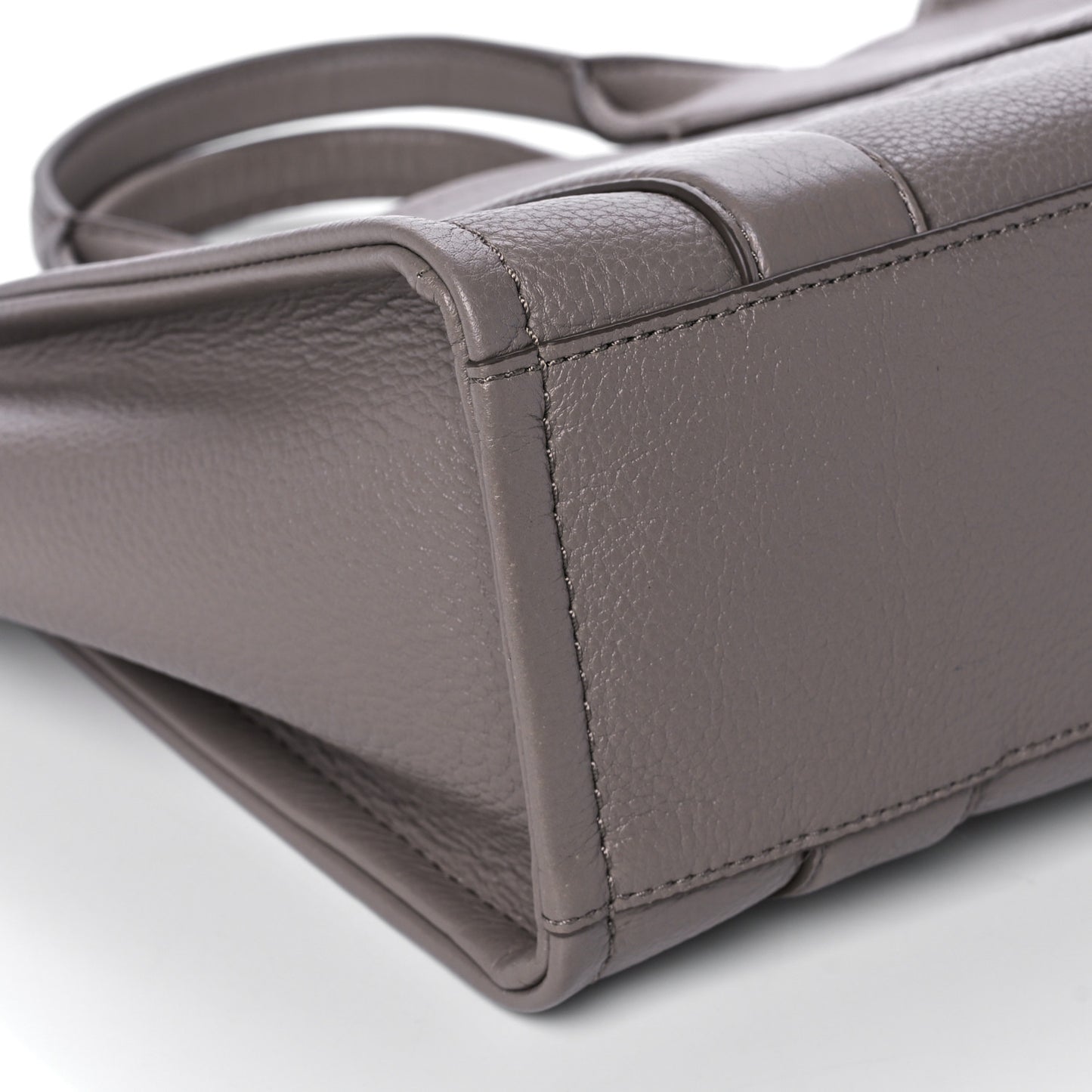 Grained Calfskin Small The Tote Bag Taupe