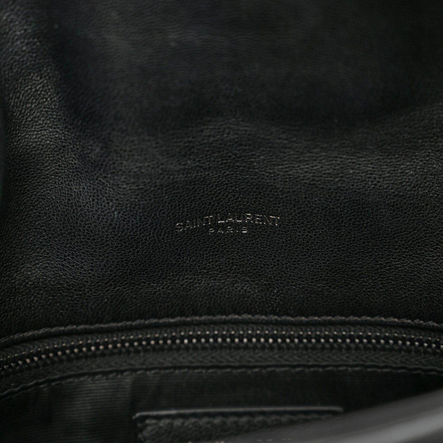 Lambskin Quilted Toy Loulou Puffer Monogram Monochrome Chain Satchel Black