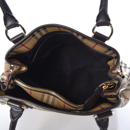 Burberry Haymarket Check Large Tote Chocolate 6 of 11