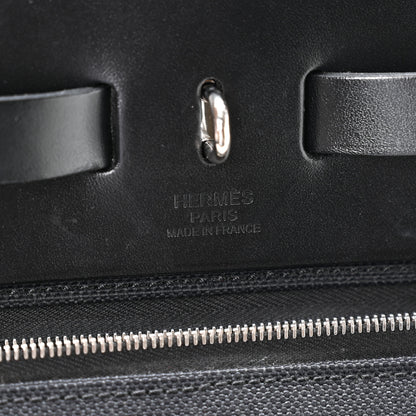 Hermes Military Toile Vache Hunter Herbag Zip PM 31 Black 7 of 12