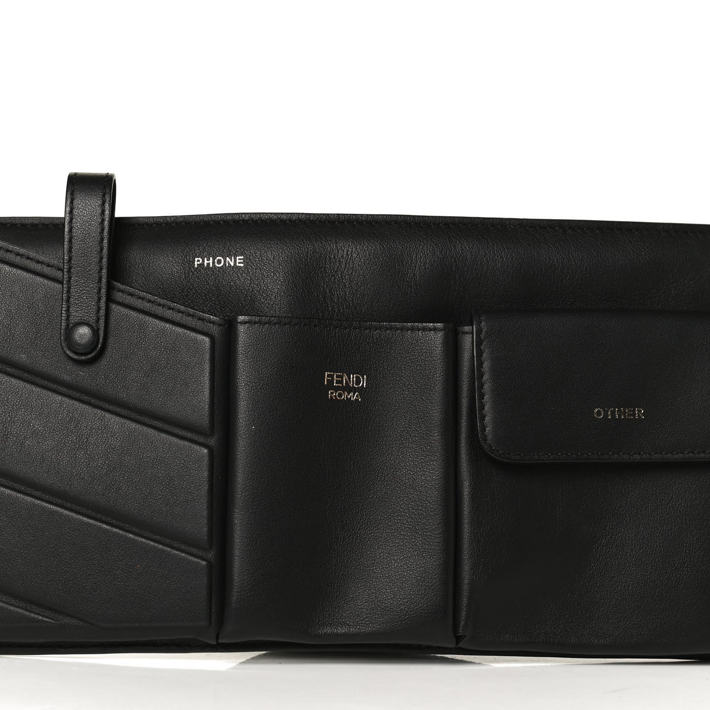 Vitello Grace Matte 3 Pocket Belt Pouch Black