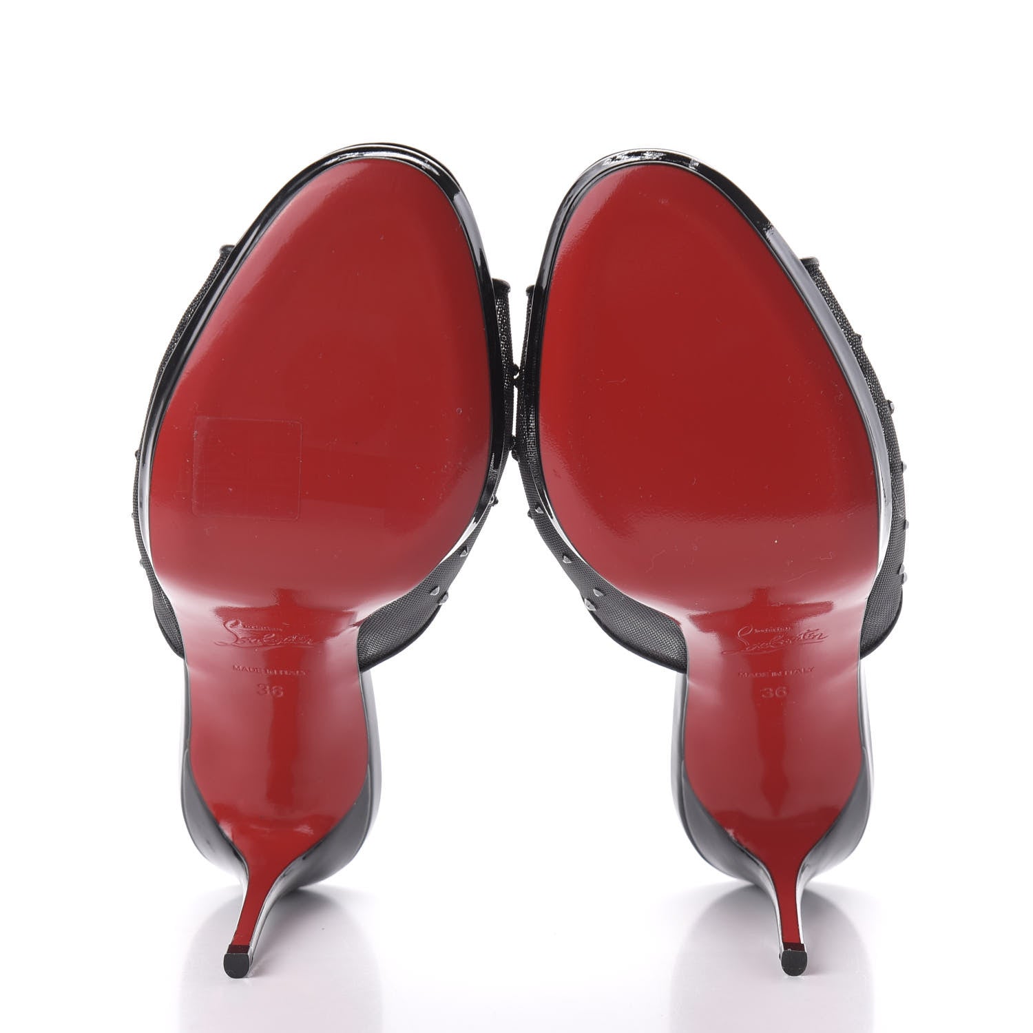Christian Louboutin Rete Nappa Specchio Violas 100 Mule 36 Black 5 of 7