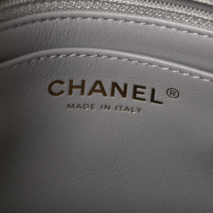 Chanel Lambskin Quilted Mini Pearl Crush Flap Light Grey 6 of 9