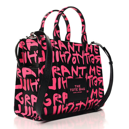 Marc Jacobs X STEPHEN SPROUSE Grained Calfskin Medium The Tote Bag Pink 4 of 9