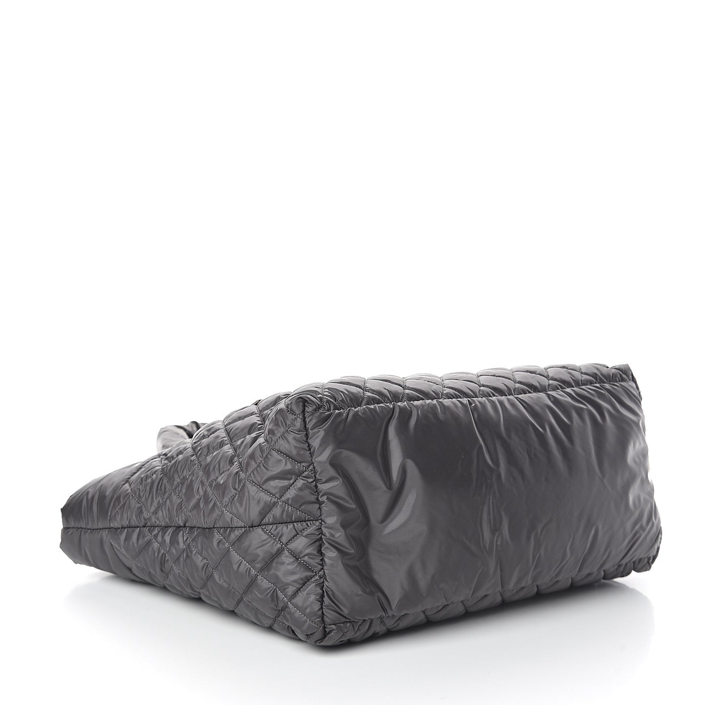 Nylon Quilted Large Coco Cocoon Tote Grey
