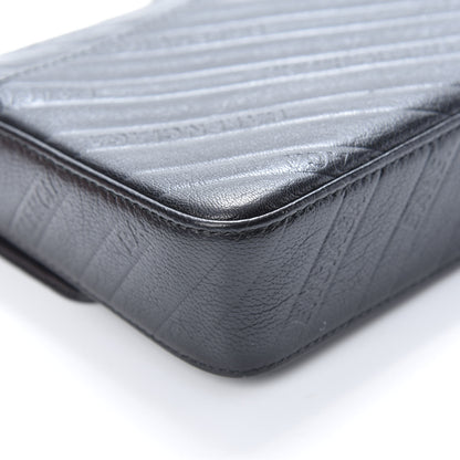 Balenciaga Shiny Goatskin Logo Embossed BB Chain Wallet Black 12 of 15