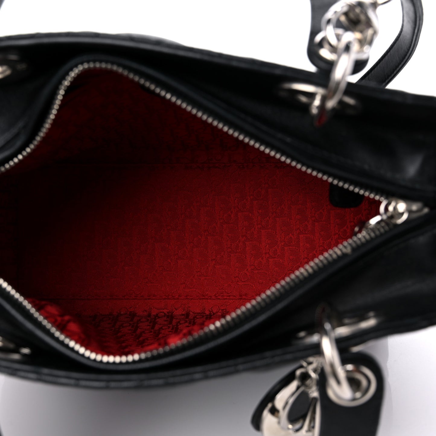 Lambskin Cannage Medium Lady Dior Black