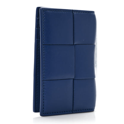 Bottega Veneta Nappa Intreccio Cassette Flap Card Case Blue 3 of 6