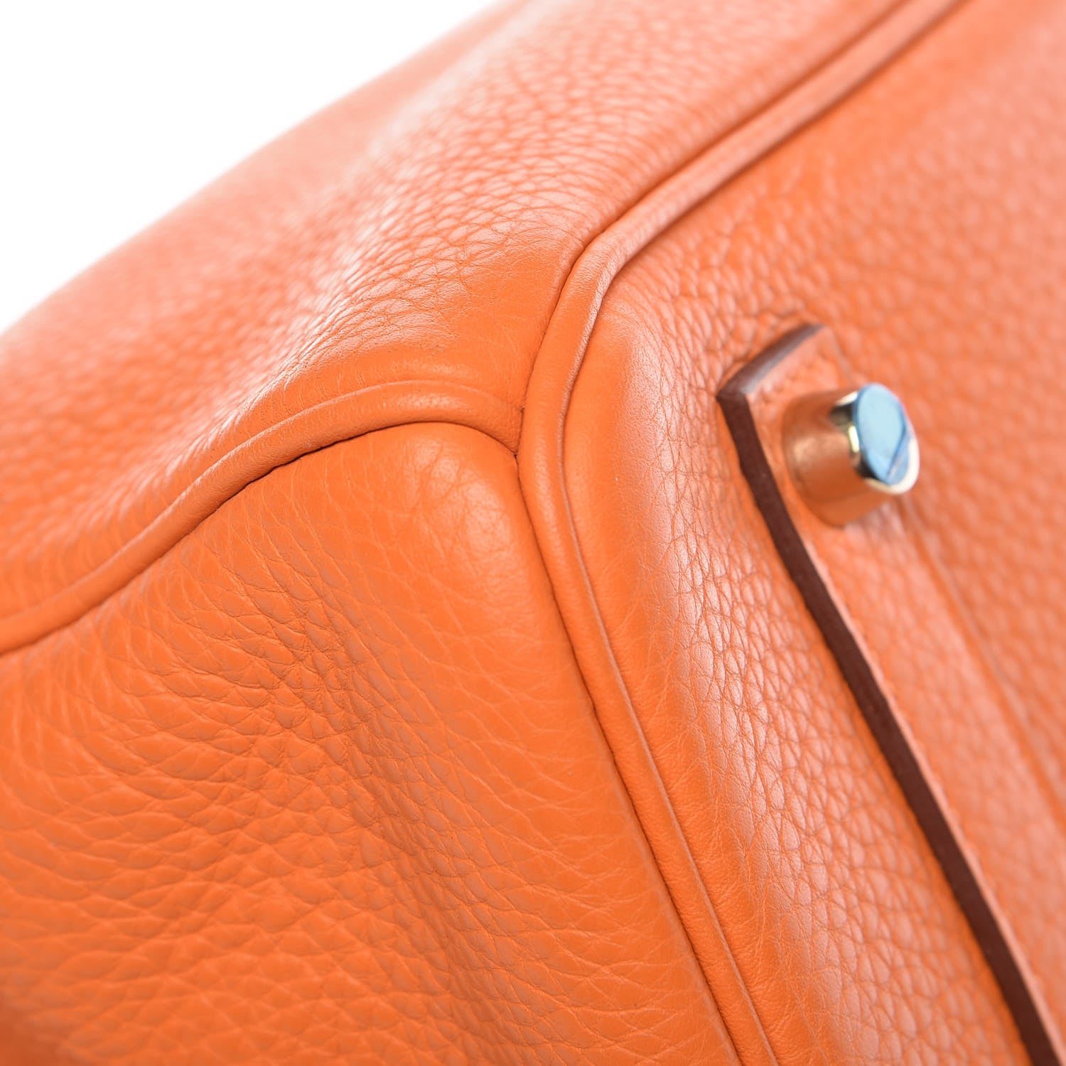 Hermes Taurillon Clemence Birkin 35 Orange 38 of 41