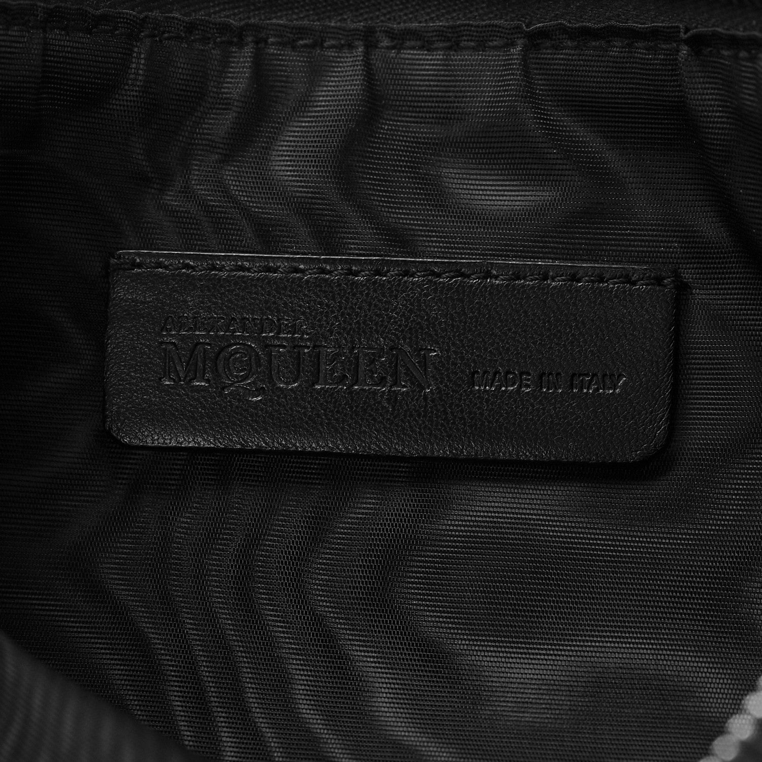 Alexander McQueen Silk Fur Print Zip Pouch Black Grey 6 of 8