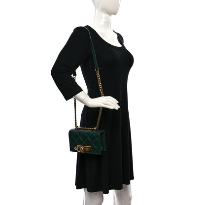 Alexander McQueen Lambskin Quilted Knuckle Shoulder Bag Green 2 of 10