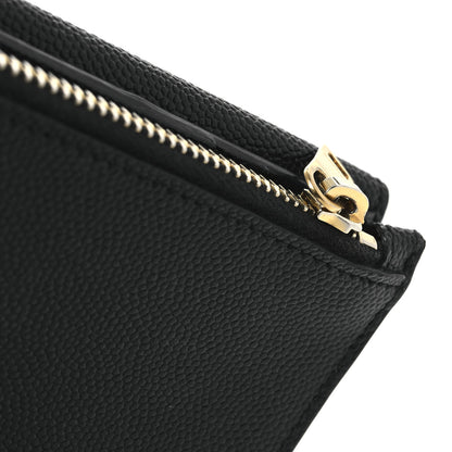 Saint Laurent Grain De Poudre Monogram Bi-Fold Wallet Black 11 of 12