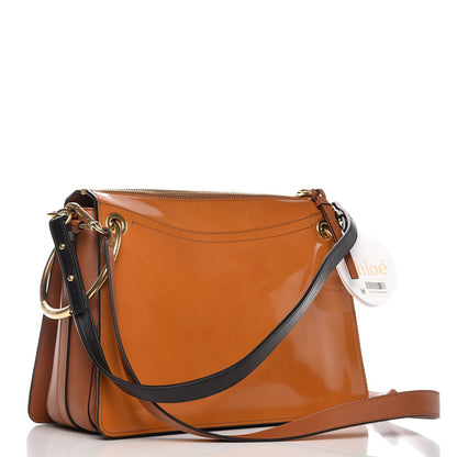 Chloe Glossy Lambskin Medium Roy Bag Caramel 4 of 10