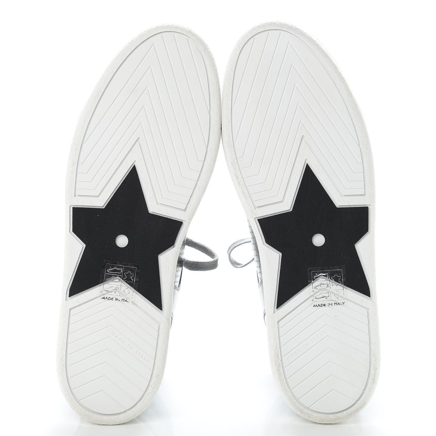 Metallic Calfskin Hip-Dior High Top Sneakers 39 Steel