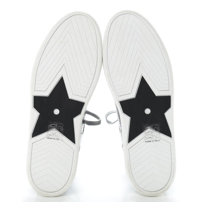 Christian Dior Metallic Calfskin Hip-Dior High Top Sneakers 39 Steel 5 of 14