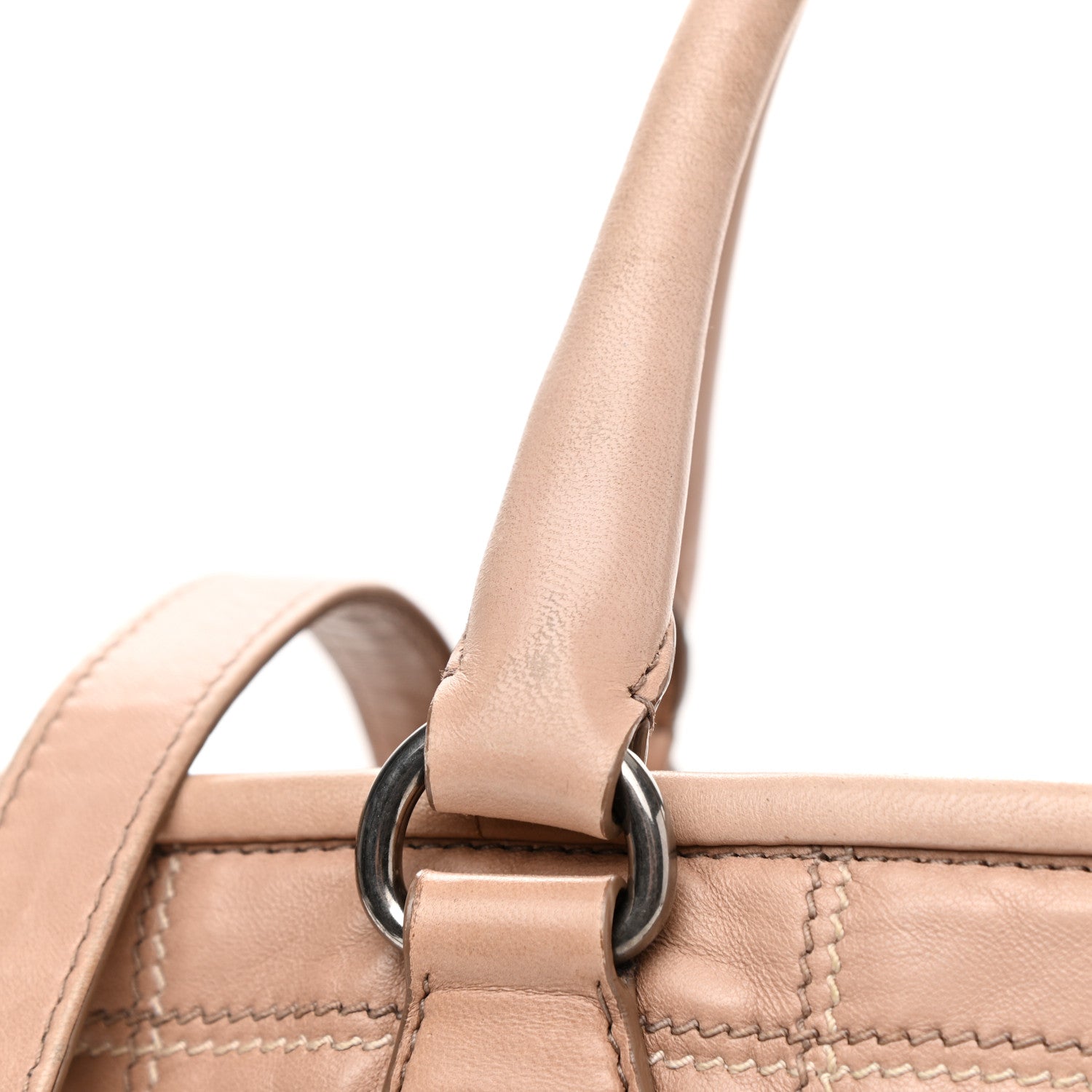 Prada Nappa Antique Stitched Satchel Cammeo 22 of 25