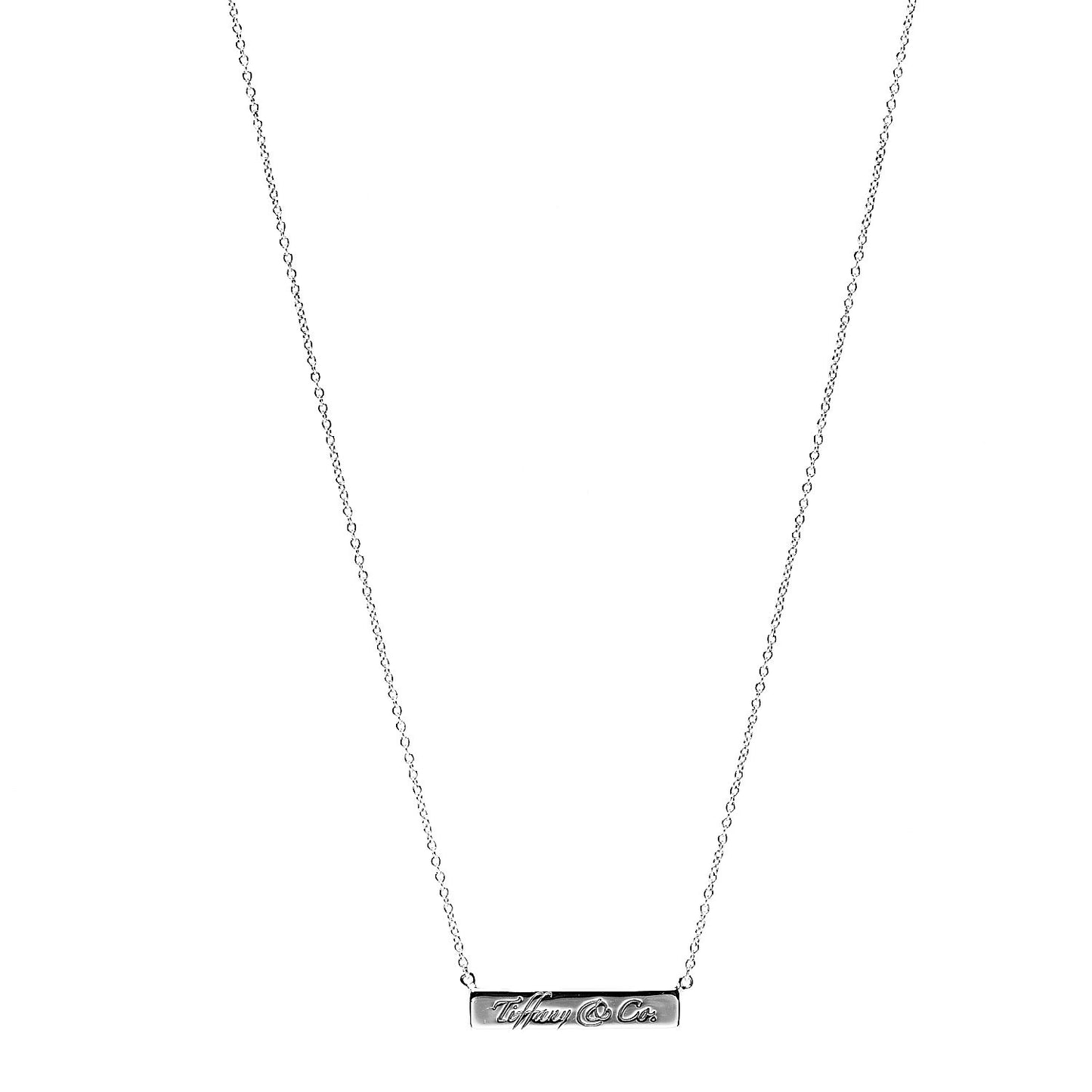 Sterling Silver Notes Bar Pendant Necklace