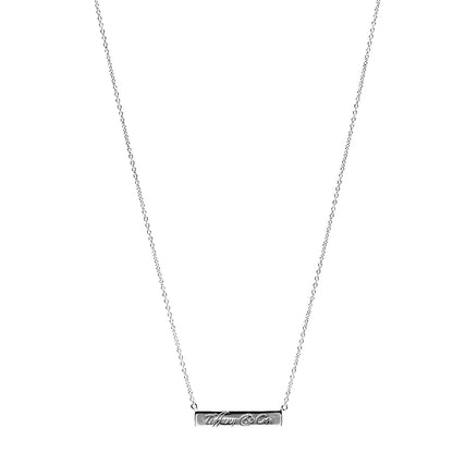 Tiffany Sterling Silver Notes Bar Pendant Necklace 1 of 6