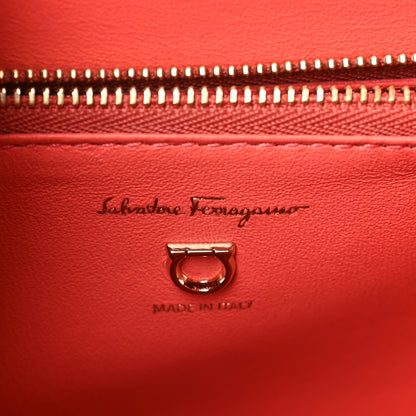 Salvatore Ferragamo Smooth Calfskin Small Boxyz Orange 6 of 8