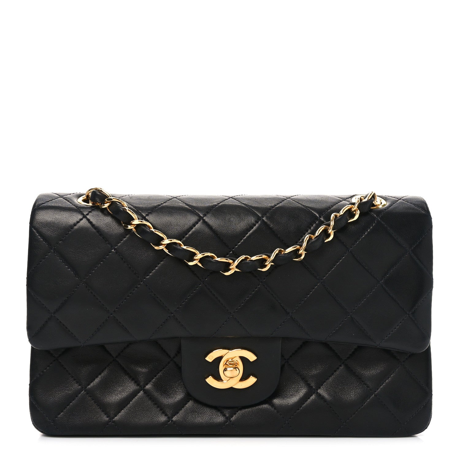 Chanel Lambskin Quilted Small Double Flap Black 1 of 12