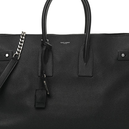 Saint Laurent Grained Calfskin Medium Souple Sac De Jour Duffle Black 8 of 12