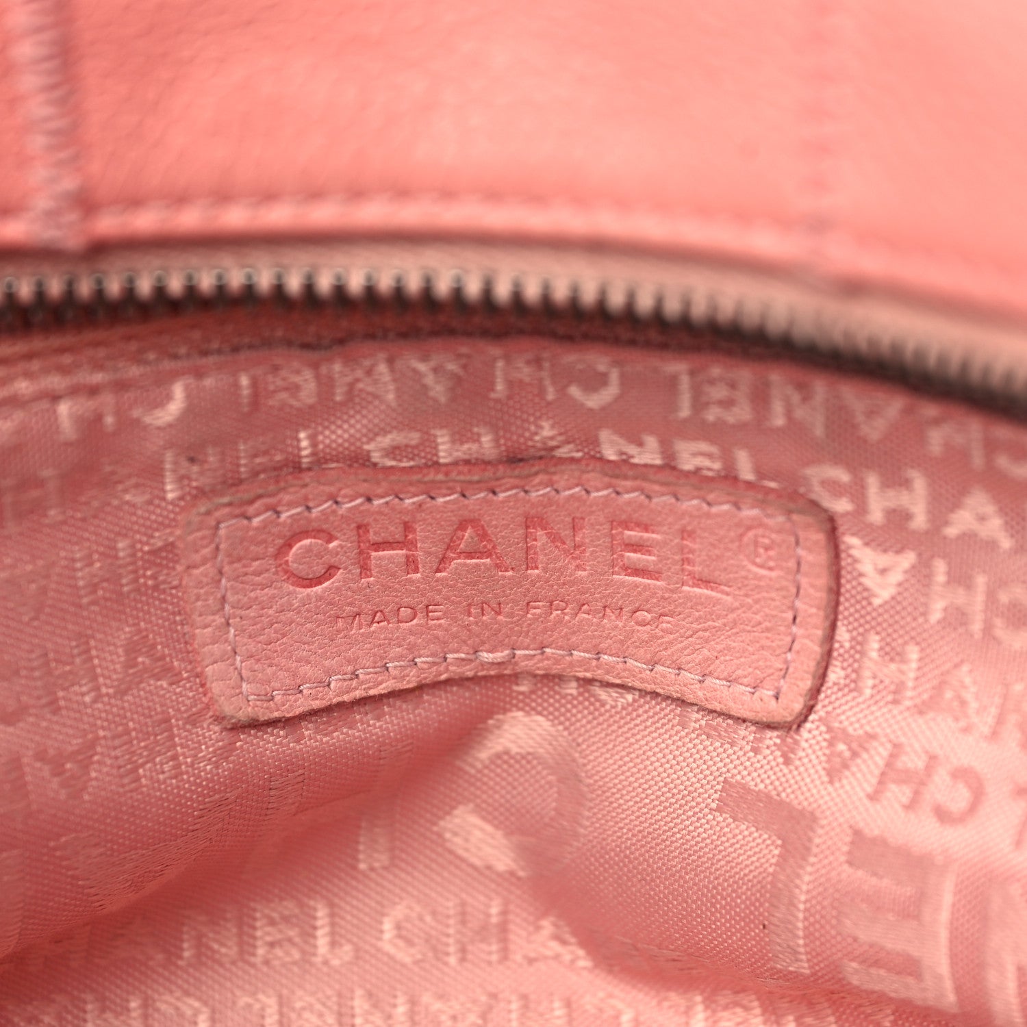 Chanel Caviar Square Stitched Bowler Pink 5 of 14