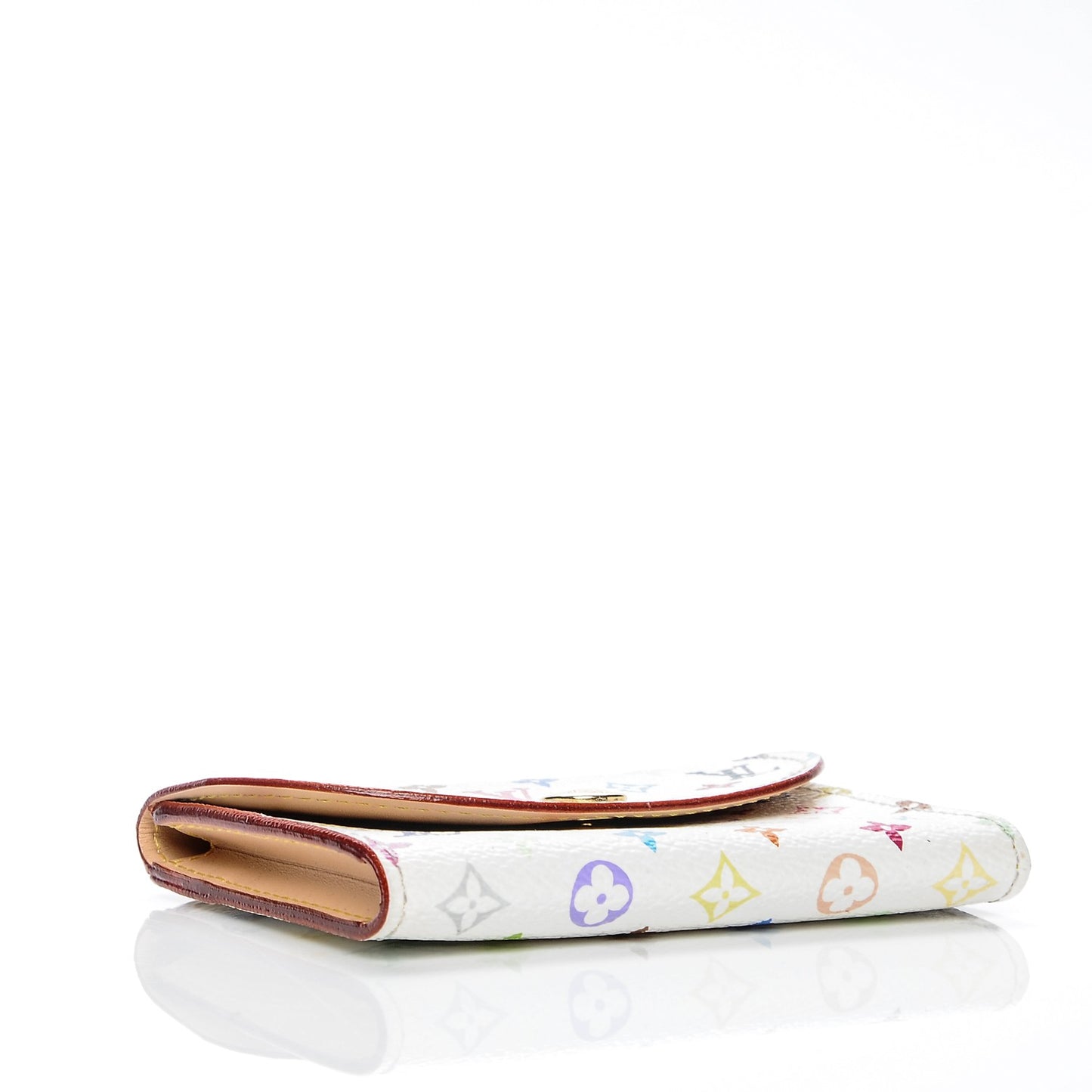 Monogram Multicolor Business Card Holder White