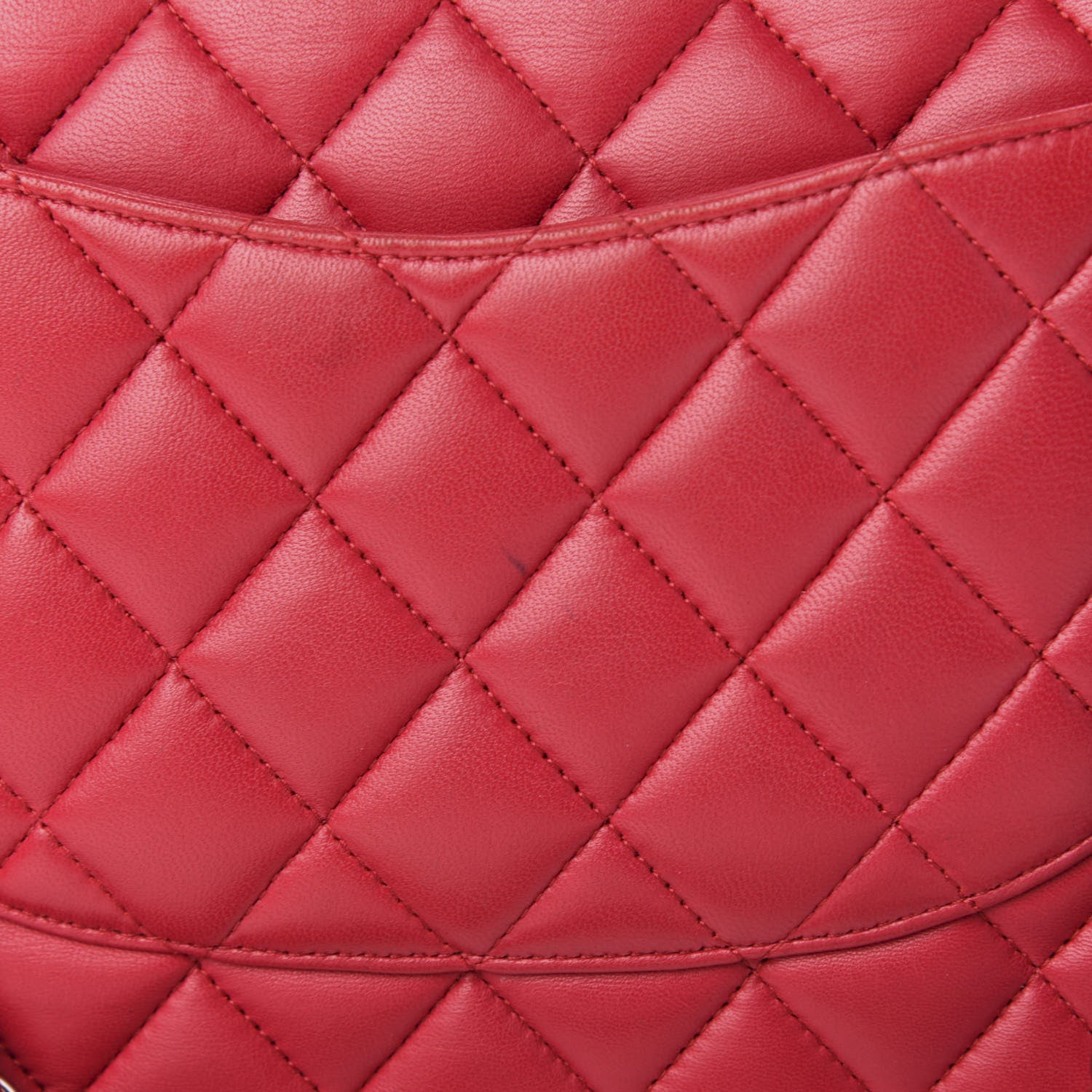 Chanel Lambskin Quilted Medium Double Flap Red 12 of 13