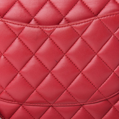 Chanel Lambskin Quilted Medium Double Flap Red 12 of 13