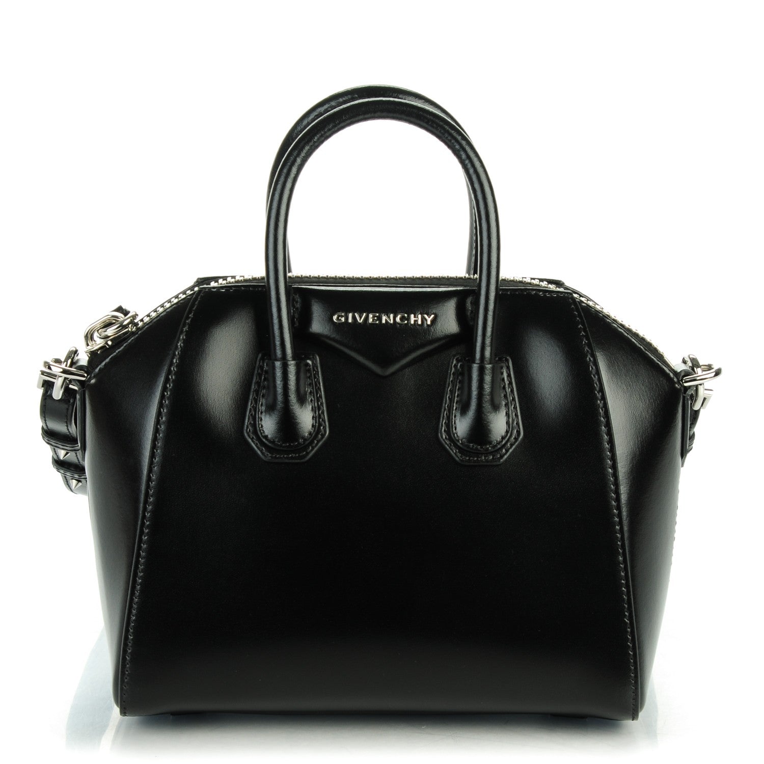 Givenchy Shiny Lord Calfskin Mini Antigona Black 1 of 7