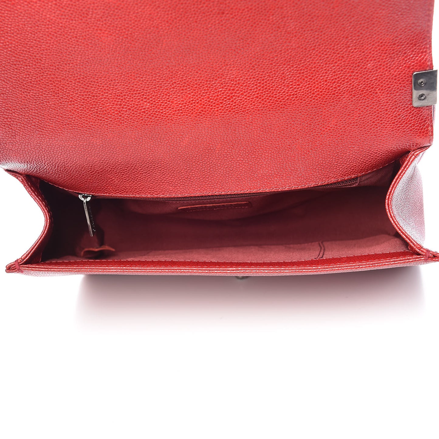 Caviar Quilted New Medium Boy Flap Dark Red