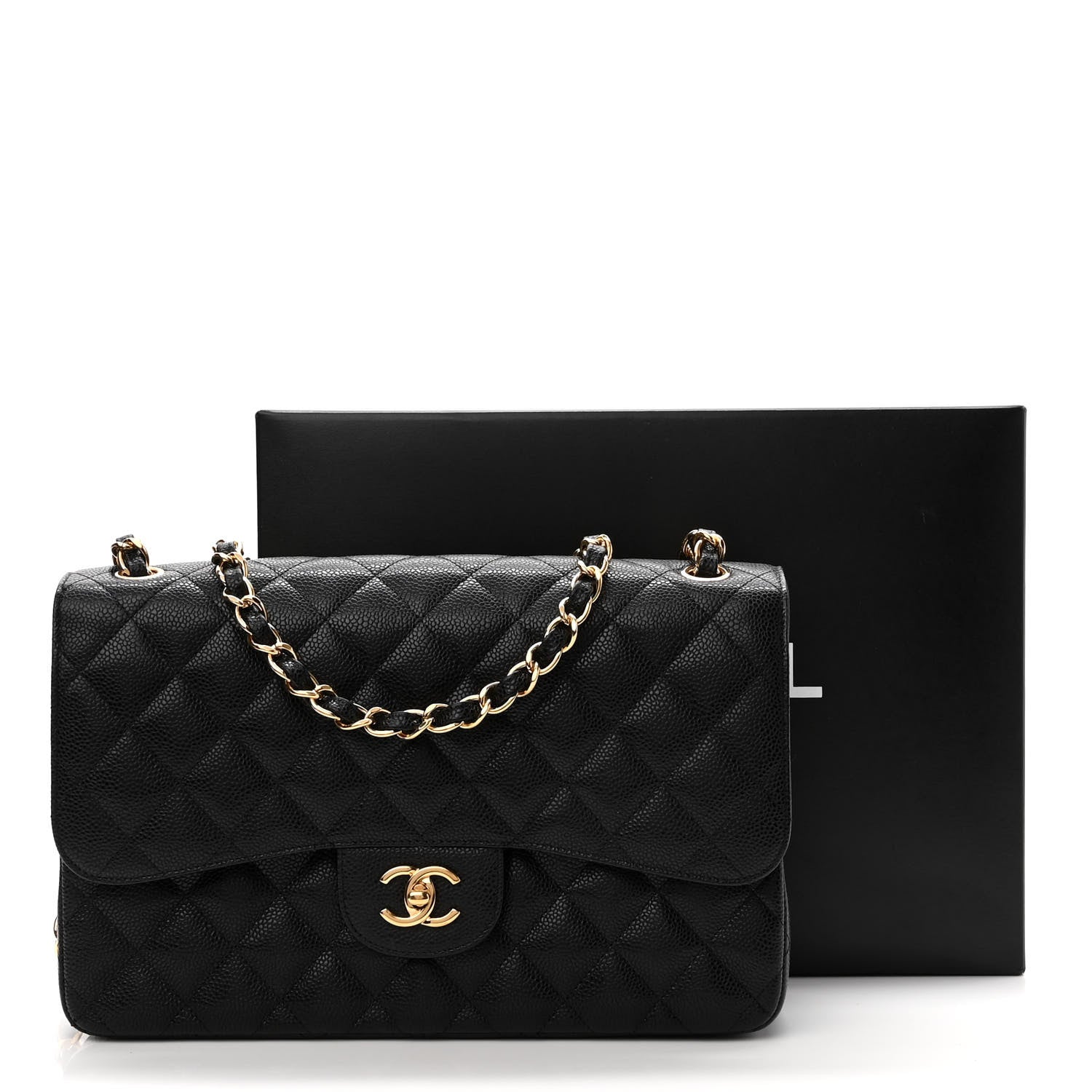 Chanel Caviar Quilted Jumbo Double Flap Black 11 of 11